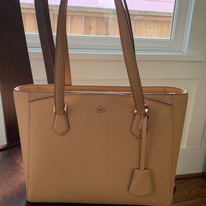 Tory Burch Small Robinson Leather Tote in color Cardamon